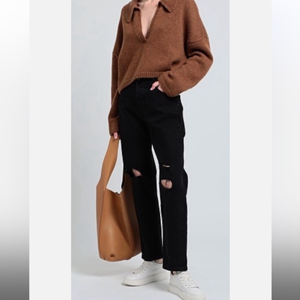 We the free distressed black wash jeans